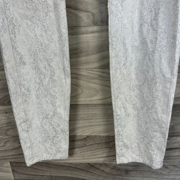 7 For All Mankind Jeans Womens 29 White Allover Embellished Skinny Leg Preppy - Picture 11 of 16